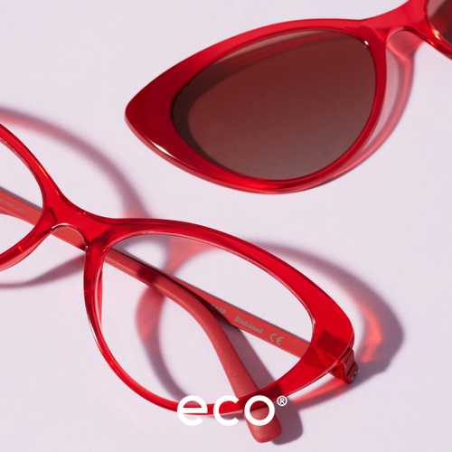 Eco eyewear frame and sunclip